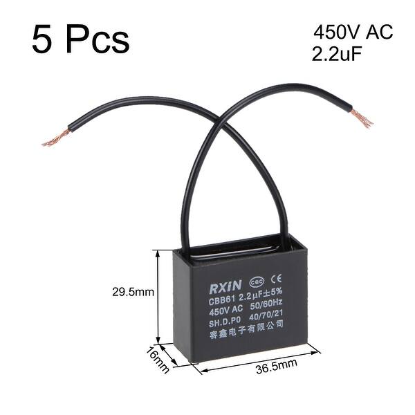 Shop 2 Wire Cbb61 Ceiling Fan Capacitor 2 2uf 450v Ac Motor Run
