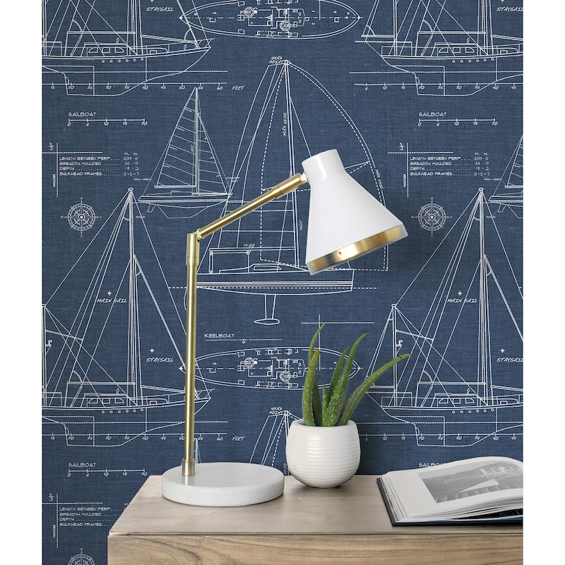 NextWall Yacht Club Peel and Stick Removable Wallpaper