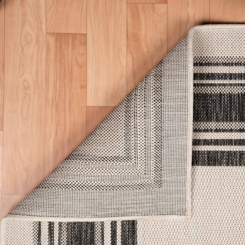 Kilim Geometric Striped Performance Indoor/Outdoor Area Rug by Sevita