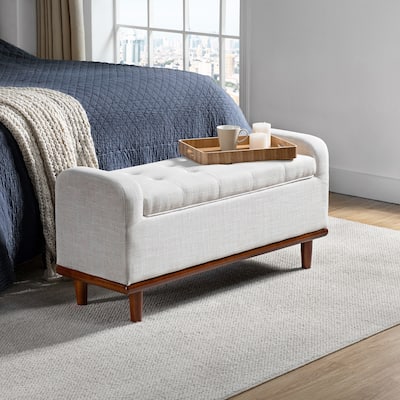 Bastian Upholstered Bench with Solid Wood Legs