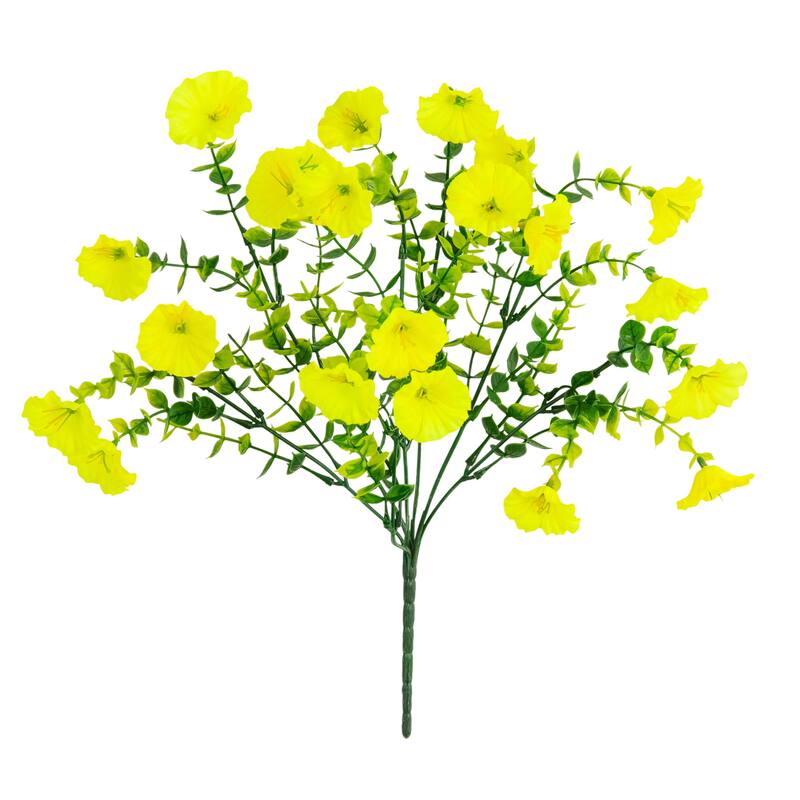 14-in UV Resistant Artificial Morning Glory Bush - Set of 12