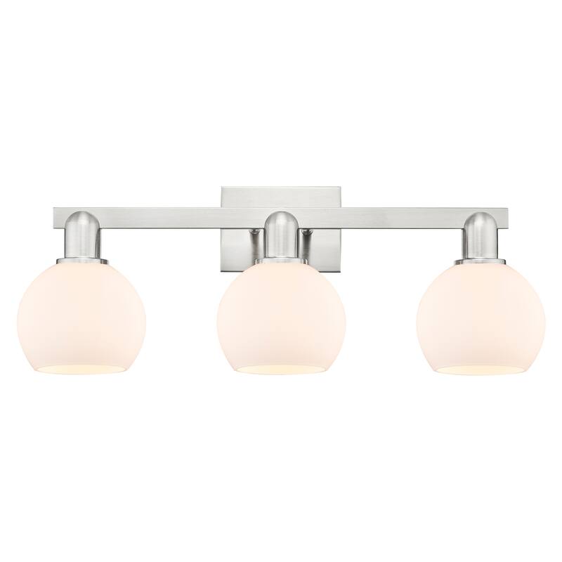 Innovations Lighting Endless Possibilities Arcadia - Athens - 3 Light 25" Bath Vanity Light - Matte White/Brushed Satin Nickel