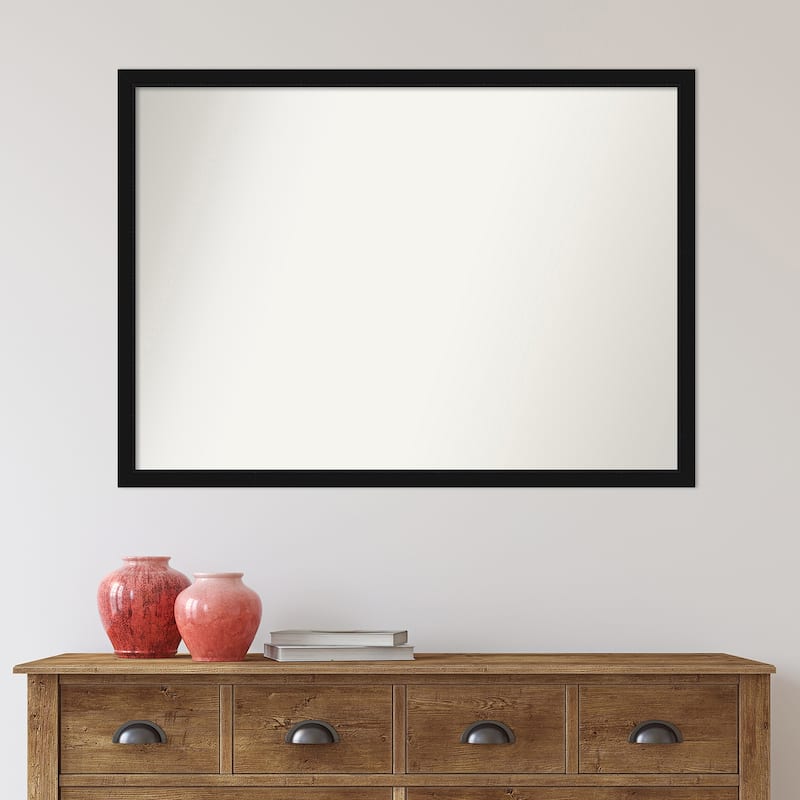 Non-Beveled Wall Mirror - Avon Black Narrow Frame