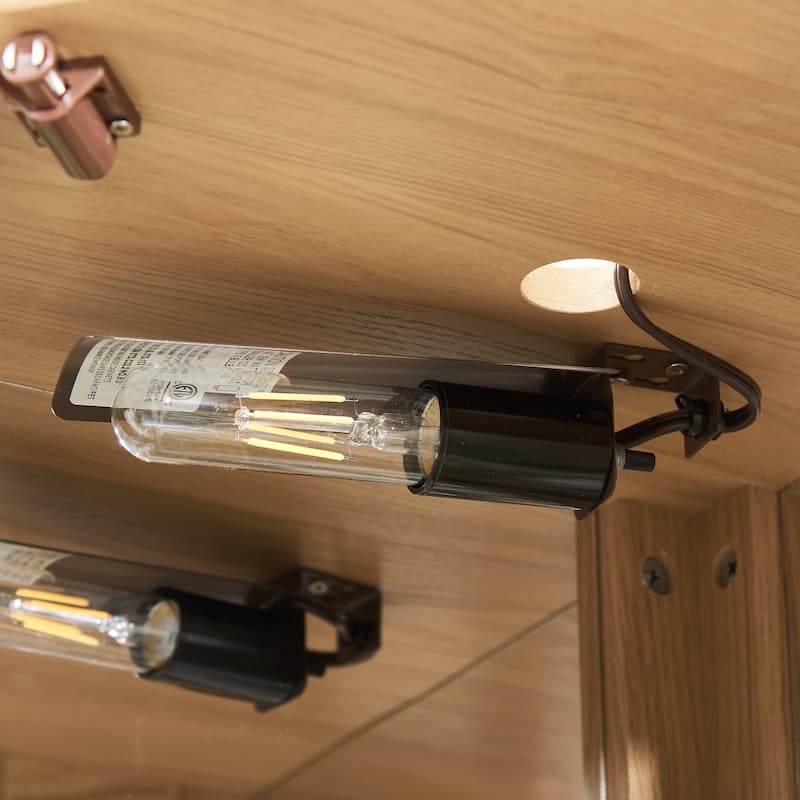 Corner Lighted Glass Curio Cabinet with Adjustable Shelves, Mirrored Back and Display Doors