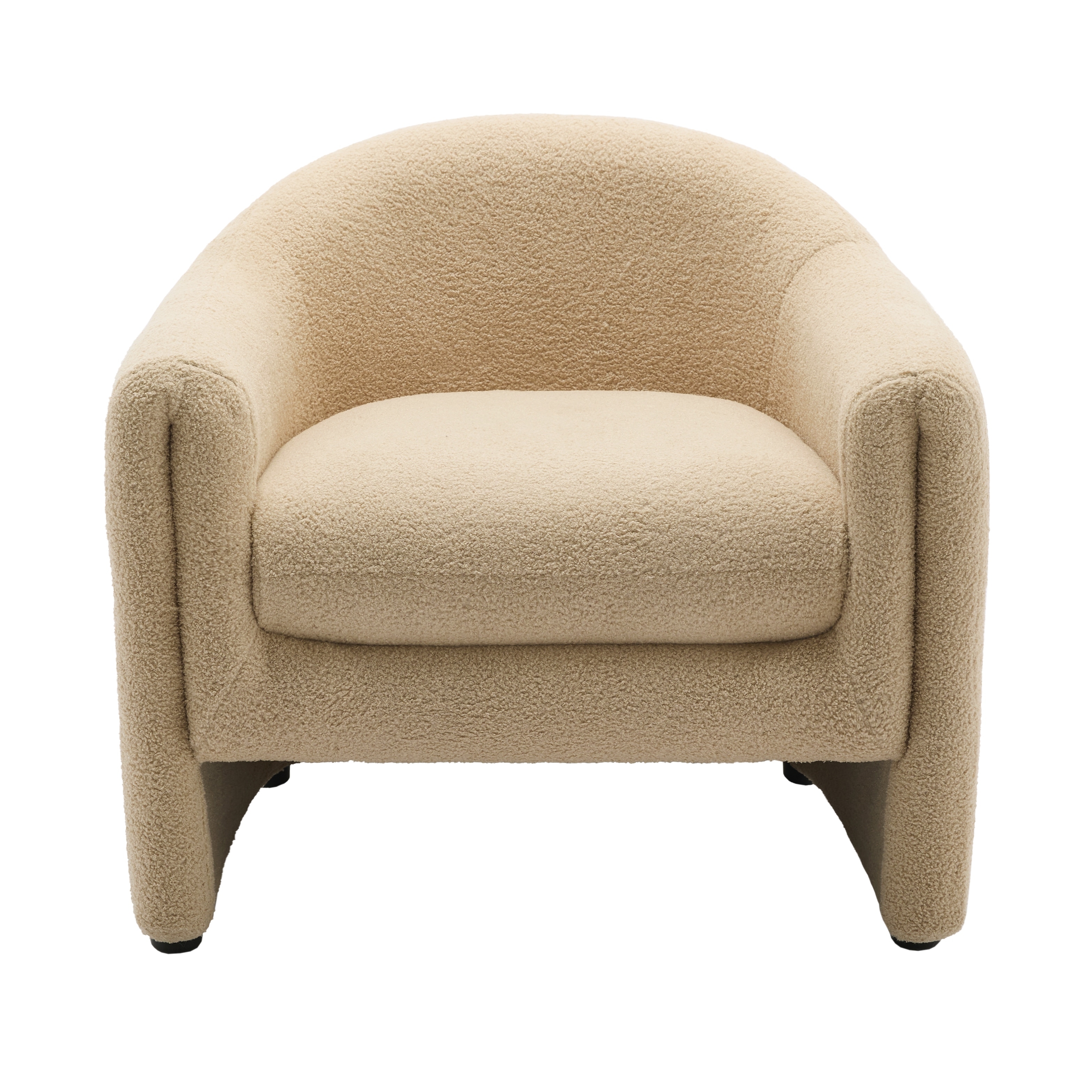 32.3" Wide Boucle Velvet Barrel Accent Chair