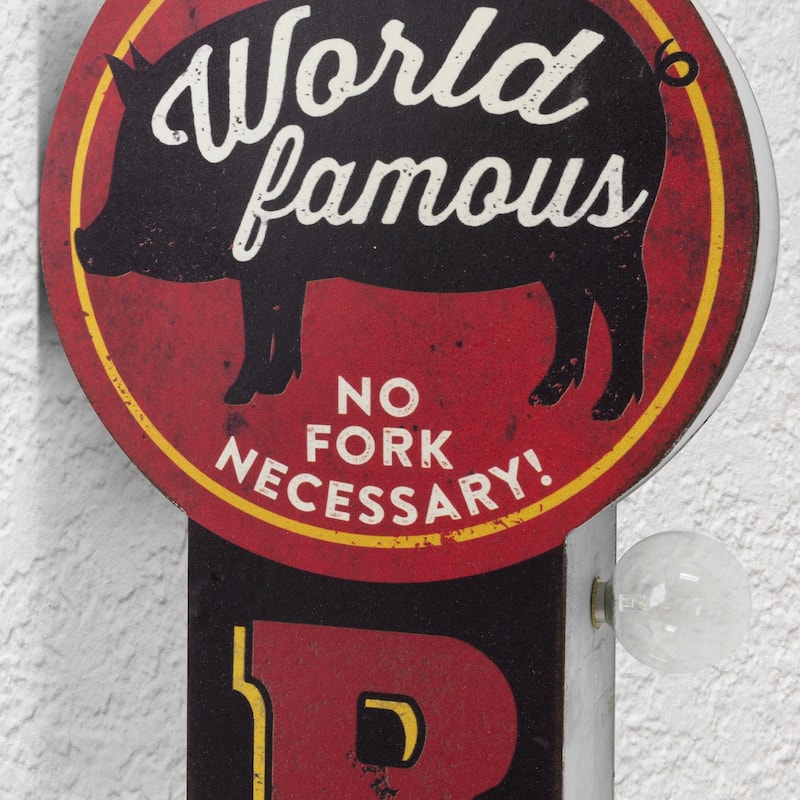 American Art Decor Famous BBQ Vintage LED Marquee Off the Wall Sign