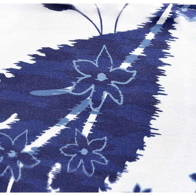 DriftAway Gianna Flower, Floral, Leaf, Botanic Blackout Lined Window Curtain Panel Pair