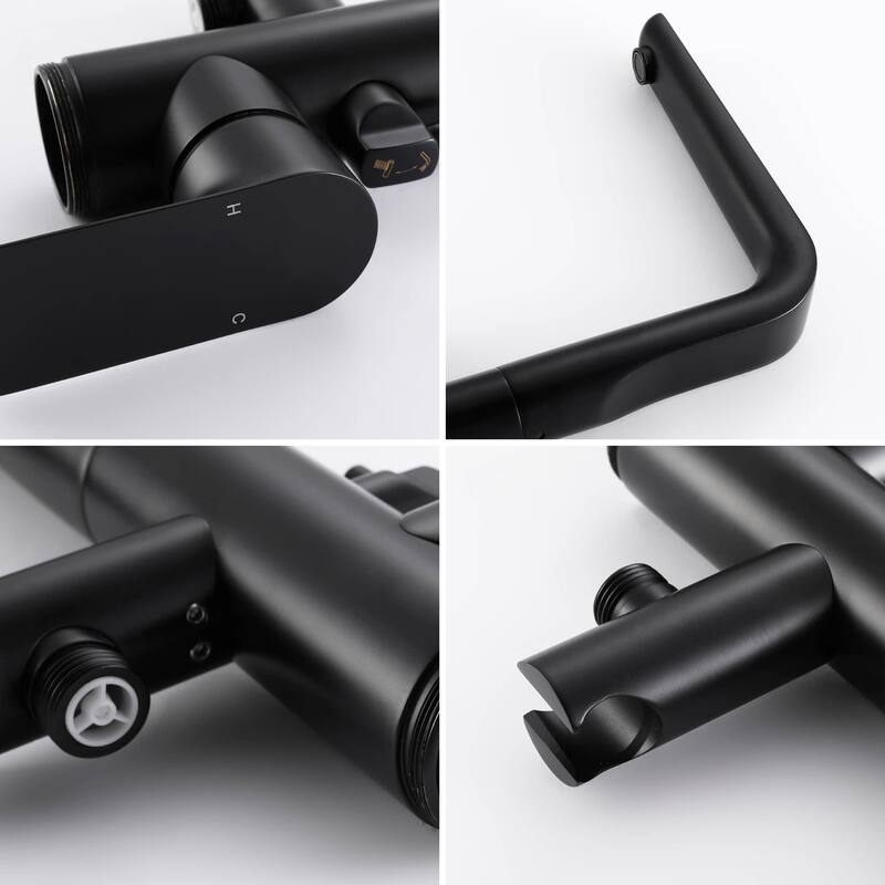 Freestanding Bathtub Faucet With Hand Shower Floor Mount Tub Filler Faucet With Handheld Shower High Flow Bathroom Tub Faucets