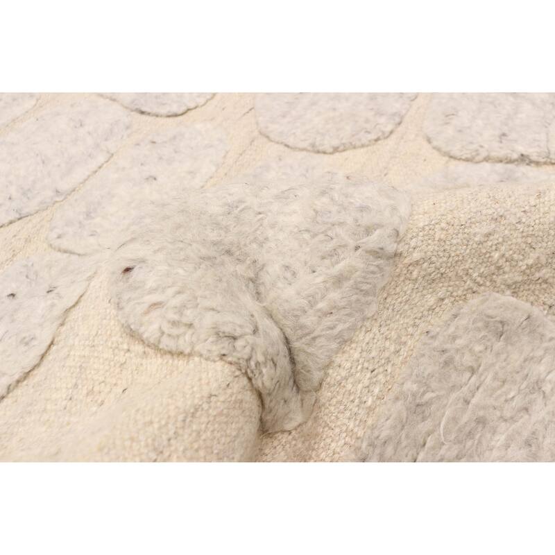 ECARPETGALLERY Hand-knotted Tangier Light Grey Wool Rug - 8'2 x 9'10