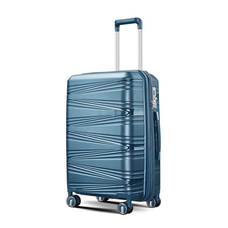 Luggage 4 Piece Sets(14/20/24/28), Carry on Hard Shell Lightweight Expandable Suitcase Set with Spinner Wheels & TSA Lock