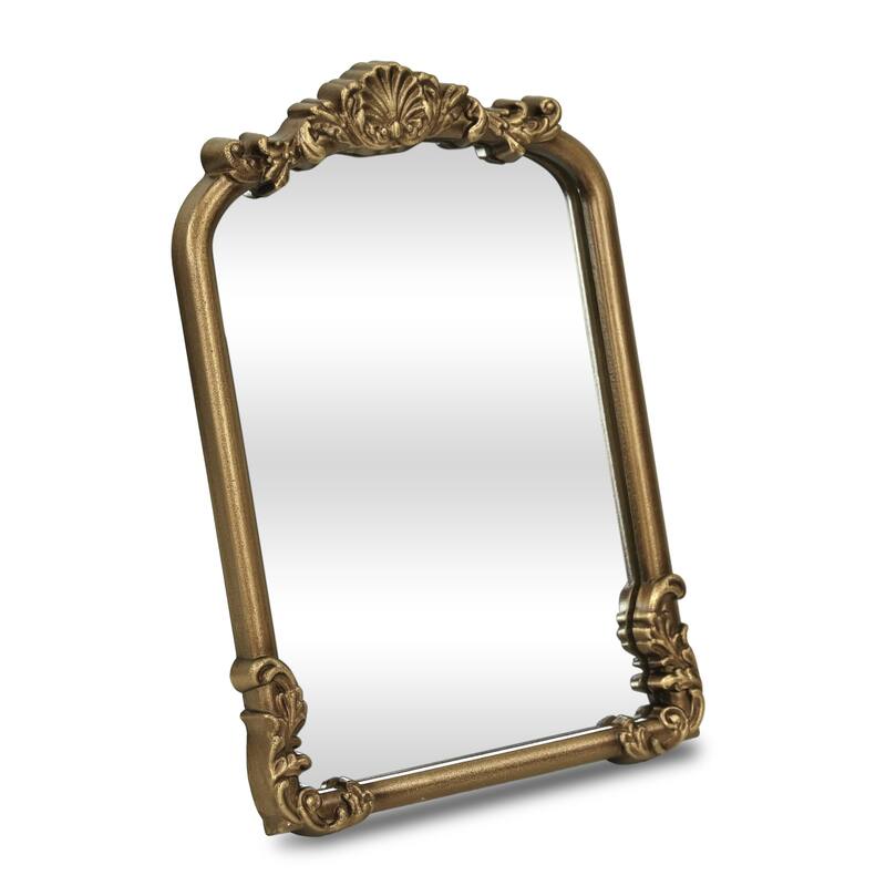 Briseis 11.75" Ornate Table Mirror - N/A - Gold