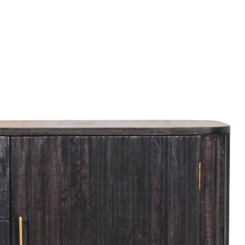 Artisan Furniture Solid Wood Savoy Sideboard, Black Ash, 2-Doors ,3-Drawers