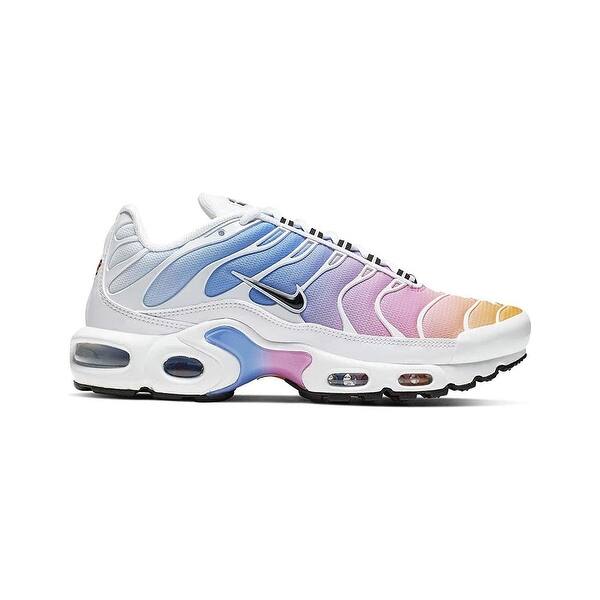 Shop Nike Women S Air Max Plus Running Shoes Overstock 30064971 White Black Blue 115 9 5