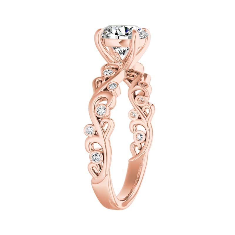 Auriya 14k Gold 2 1/2ctw Vintage Solitaire Moissanite Engagement Ring