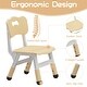 preview thumbnail 13 of 12, Kids Table and 4 Chair Set Height Adjustable Toddler Table Set