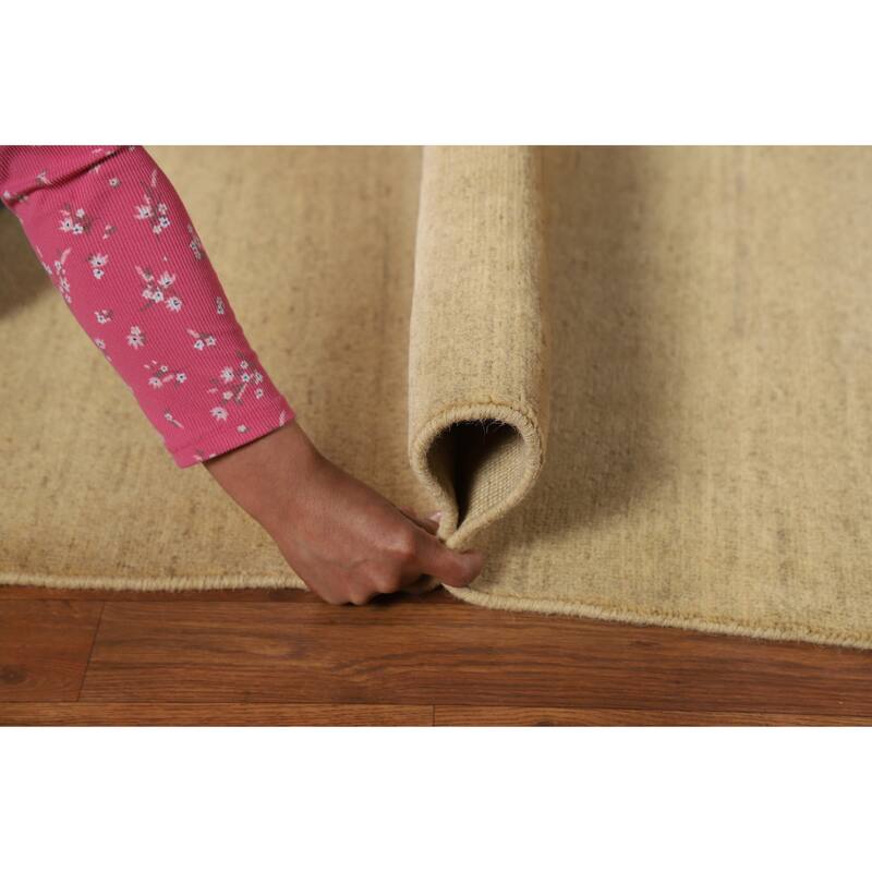 Modern Gabbeh Oriental Foyer Rug Hand-Knotted Contemporary Wool Carpet - 3'5"x 4'11"