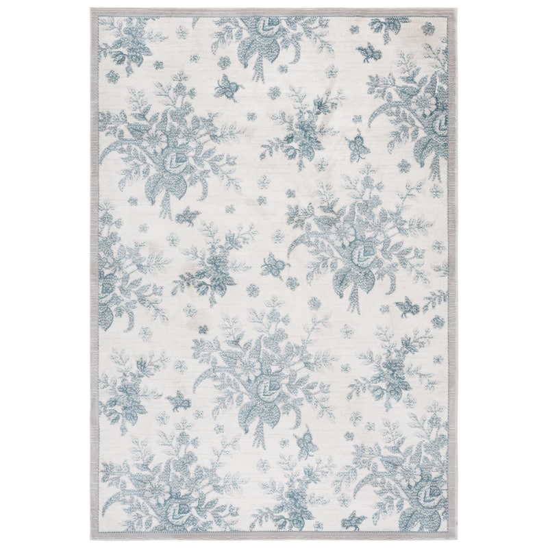 SAFAVIEH Aria Innes Floral Rug - Ivory/Grey - 4' x 6'