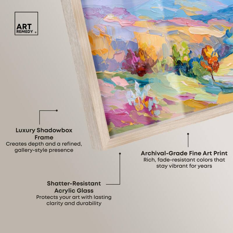 Colorful Valley I Shadowbox by Art Remedy