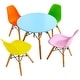 preview thumbnail 8 of 8, Gymax 5 PC Kids Colorful Round Table Chair Set w/ 4 Armless Chairs - See Details