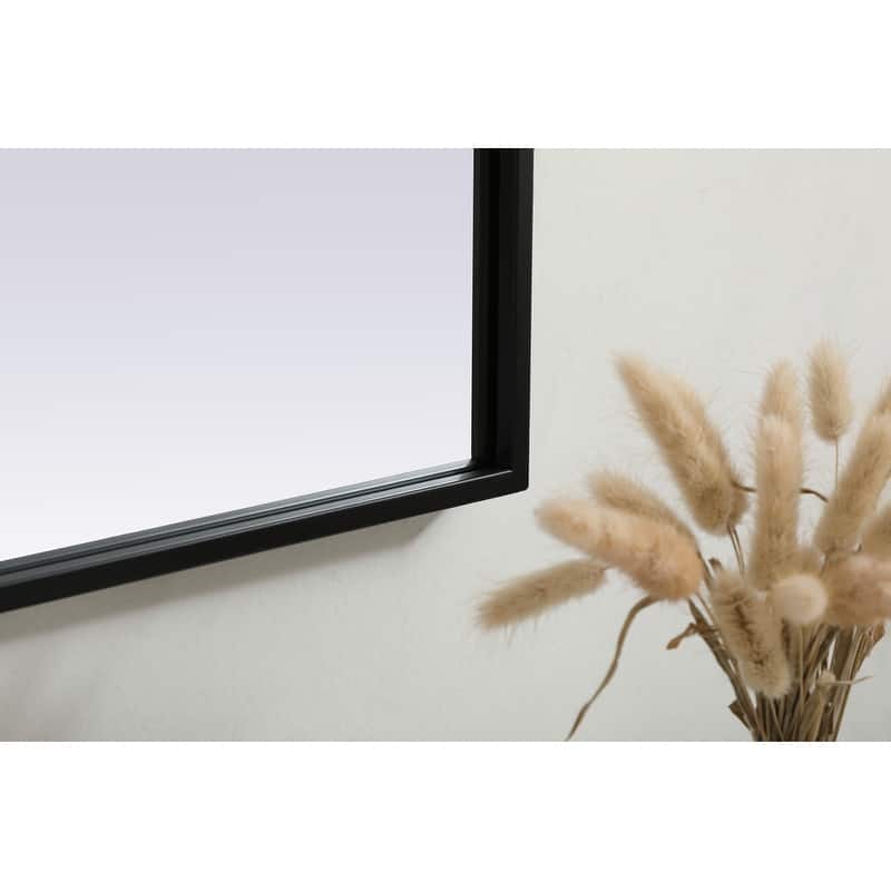 Indigo Home Metal Frame Arch Mirror 36x34 Inch
