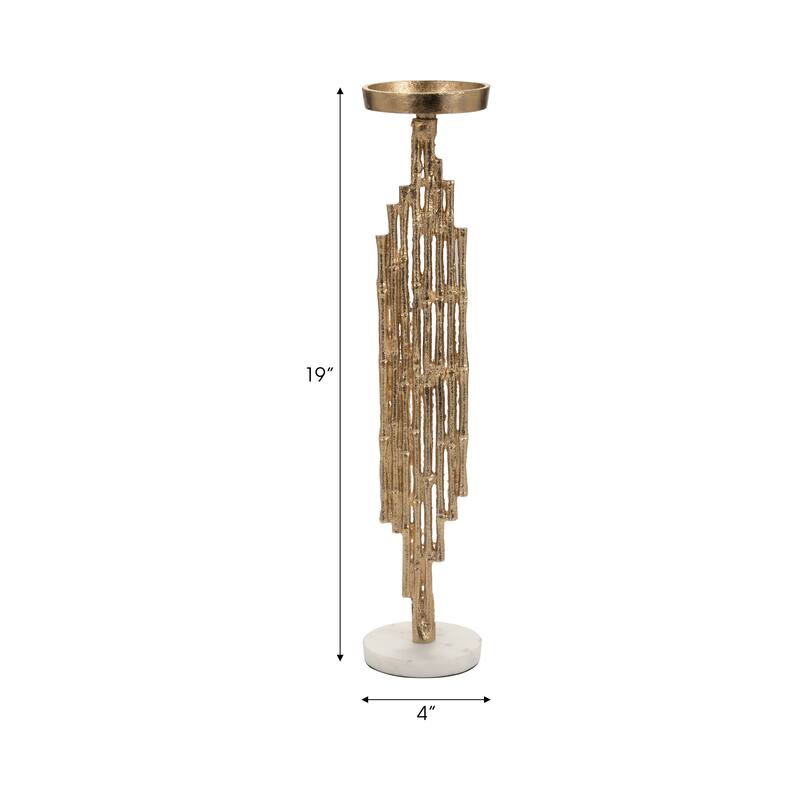 Sagebrook Home Elegance Redefined - Chic Sculptural Candle Holder for Enlightening Ambiance, Home Decor Statement Piece