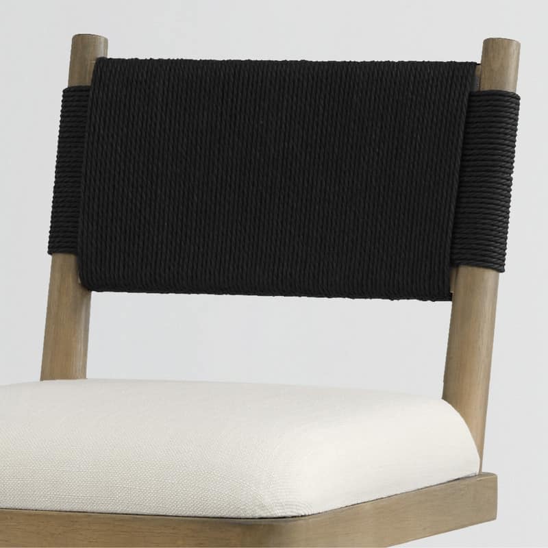 Gloria Upholstered Swivel Braid Barstool with Wood Frame Set of 2