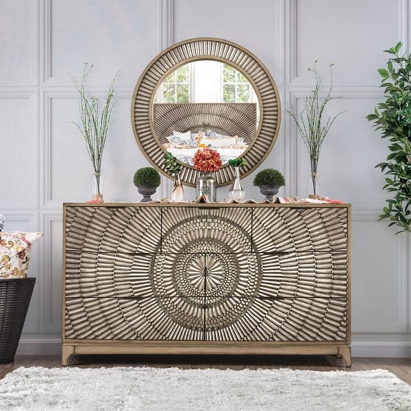 slide 2 of 5, Levant Transitional 64-inch Wide Antique Grey 7-Drawer Wood Dresser by The Curated Nomad