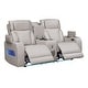 preview thumbnail 10 of 16, Jazz 74"W Leather Aire Power Reclining Loveseat w/Power Headrest, Bluetooth Speakers, LED, USB Ports, Storage & Cupholders