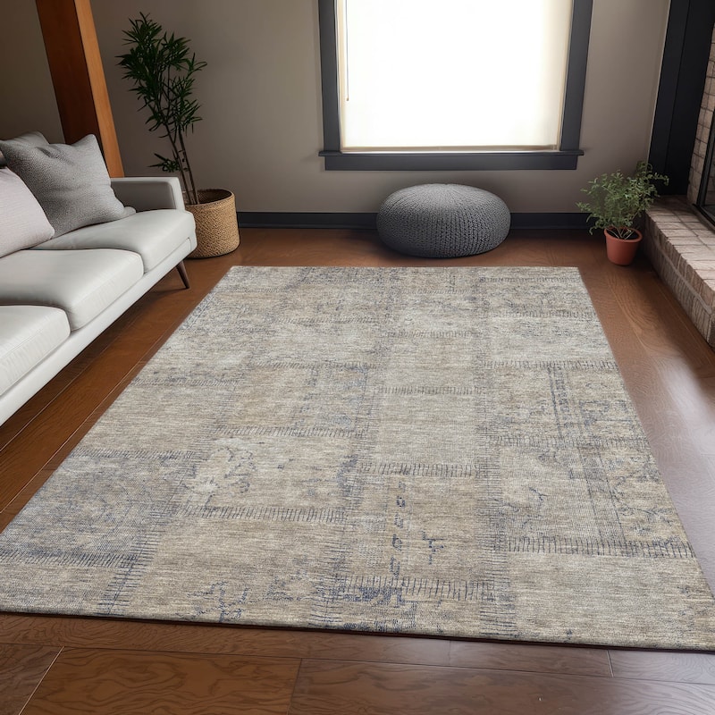 Premium Washable Super Soft Viintage Traditional Mayfield Rug - Beige - 3' x 5' - Rectangle