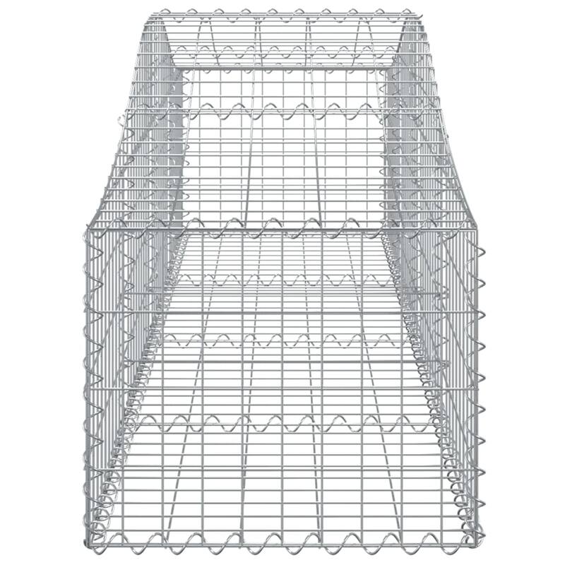 vidaXL Gabion Basket Arched Gabion Basket Planter for Flower Galvanized Iron - 78.7 x 78.7 x 23.6 inch