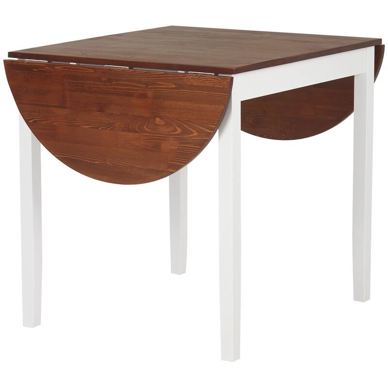 55" Solid Wood Kitchen Table, Drop Leaf Tables, Folding Dining Table