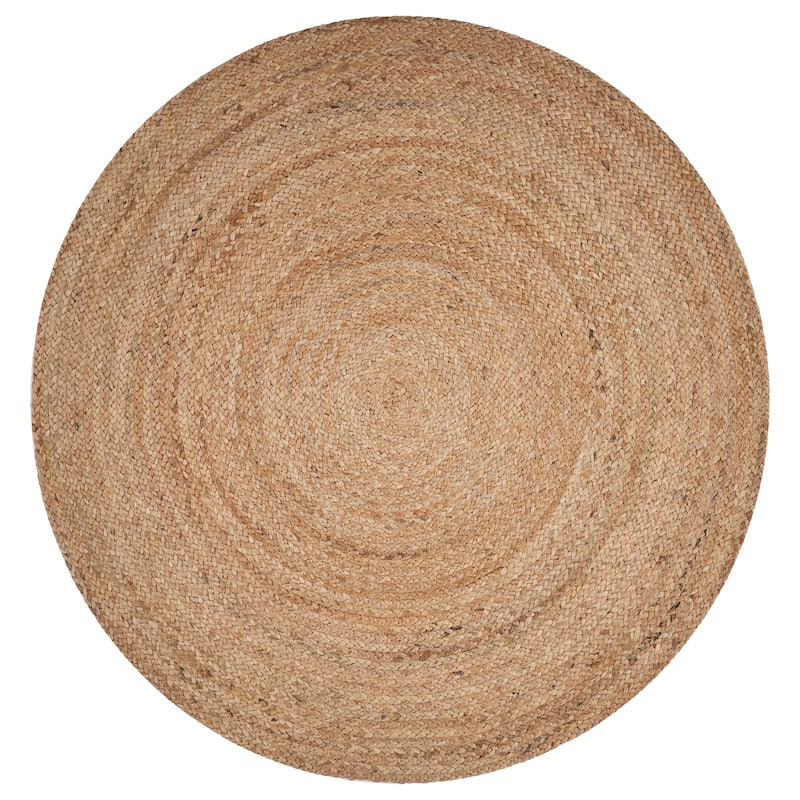 Sevita Bera Farmhouse Hand-Braided Jute Indoor Round Area Rug - 6' Round
