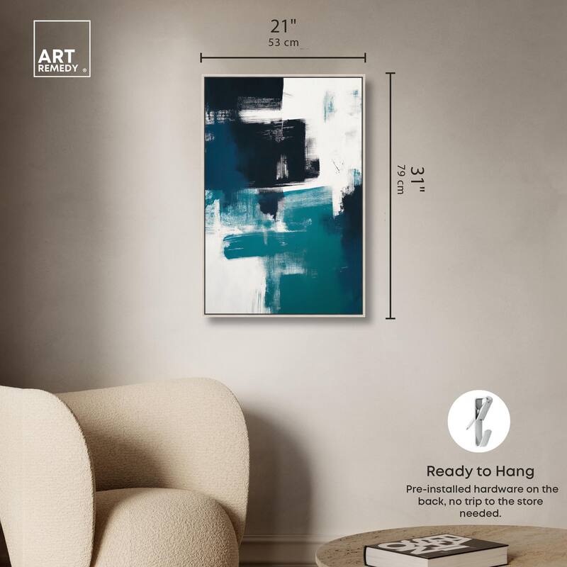Weight of Teal II Canvas by Art Remedy