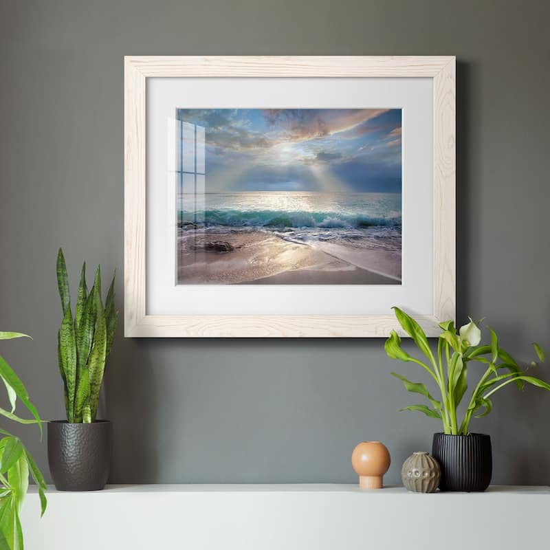Aqua Blue Morning-Premium Framed Print - Ready to Hang