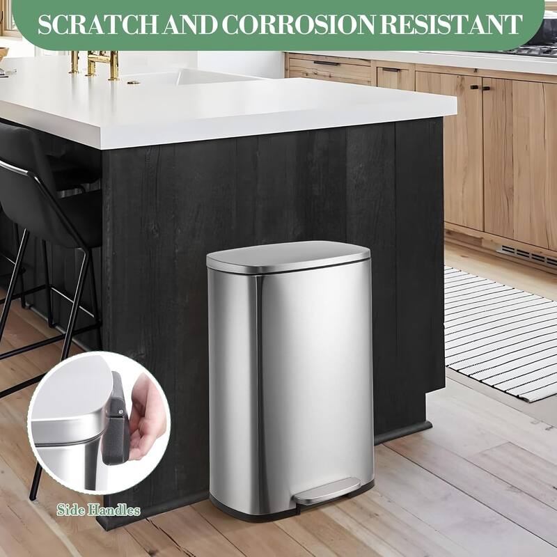 13.2 Gallon Trash Can, 50L High-Capacity for Home Kitchen Bathroom Bedroom Office
