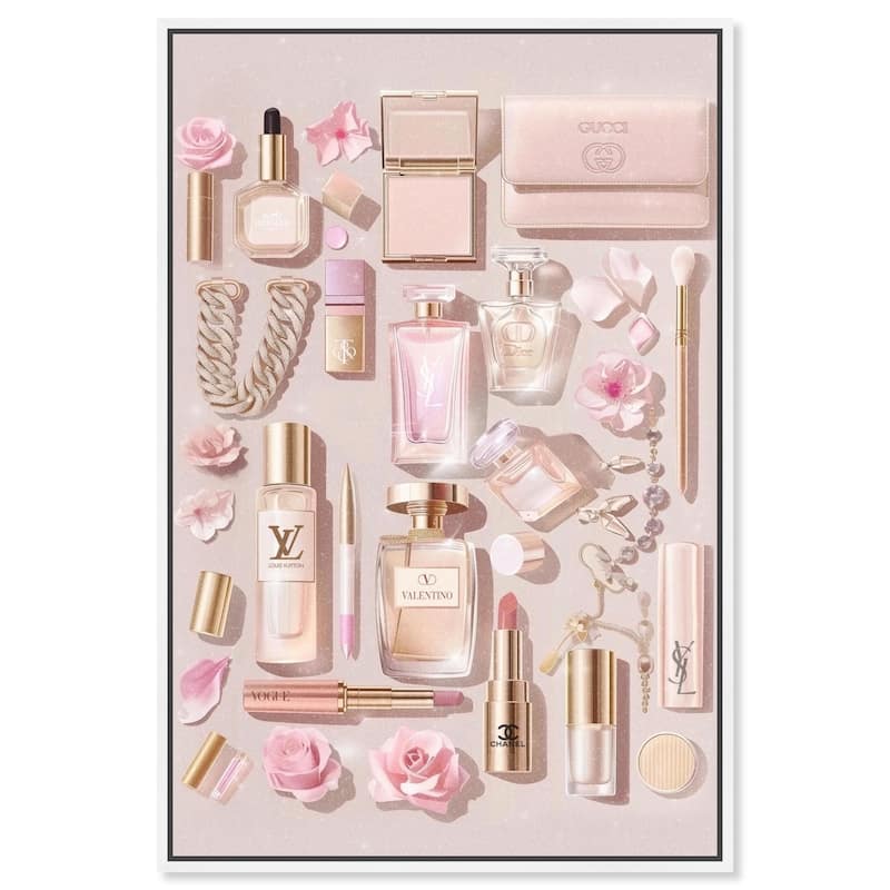 Light Make Up Accessories Canvas by Art Remedy - 20" x 30" - White