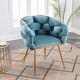preview thumbnail 4 of 3, Velvet Accent Chairs, Set of 2 - Blue