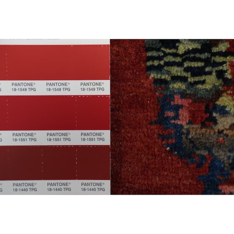 Hand Knotted Oriental 100% Wool Carpet Traditional Floral Oranges & Rust Bidjar Area Rug - 6' 10'' X 4' 7''