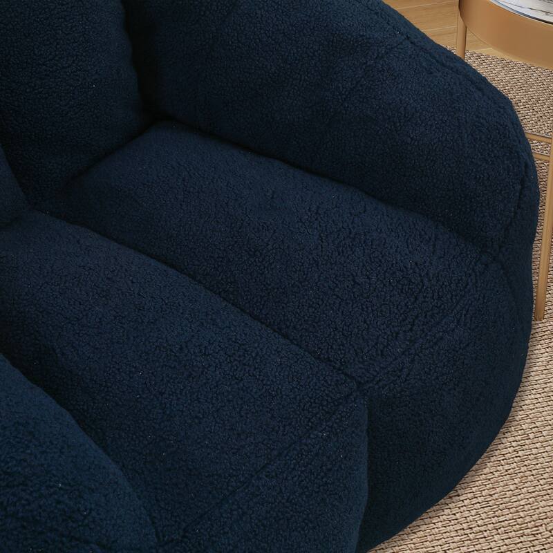 Upholstered Bean Bag Chair,Modern Lazy Floor Sofa Chair