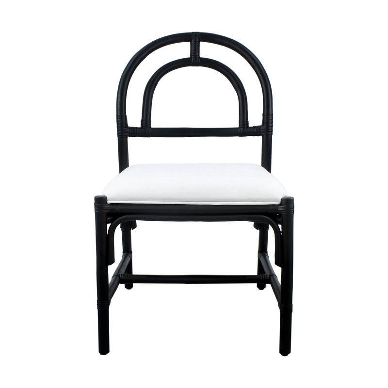 Arched Rattan Handmade Cushioned Dining Chairs (Set of 2) by East at Main