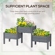 preview thumbnail 7 of 16, Outsunny 73" x 18" x 32" 3 Tier Raised Garden Bed w/ Three Elevated Planter Box, Freestanding Wooden Plant Stand