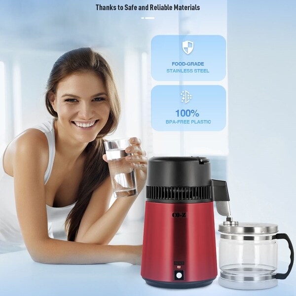 CO-Z 1.1 Gallon Countertop Water Distiller 750W Distilled