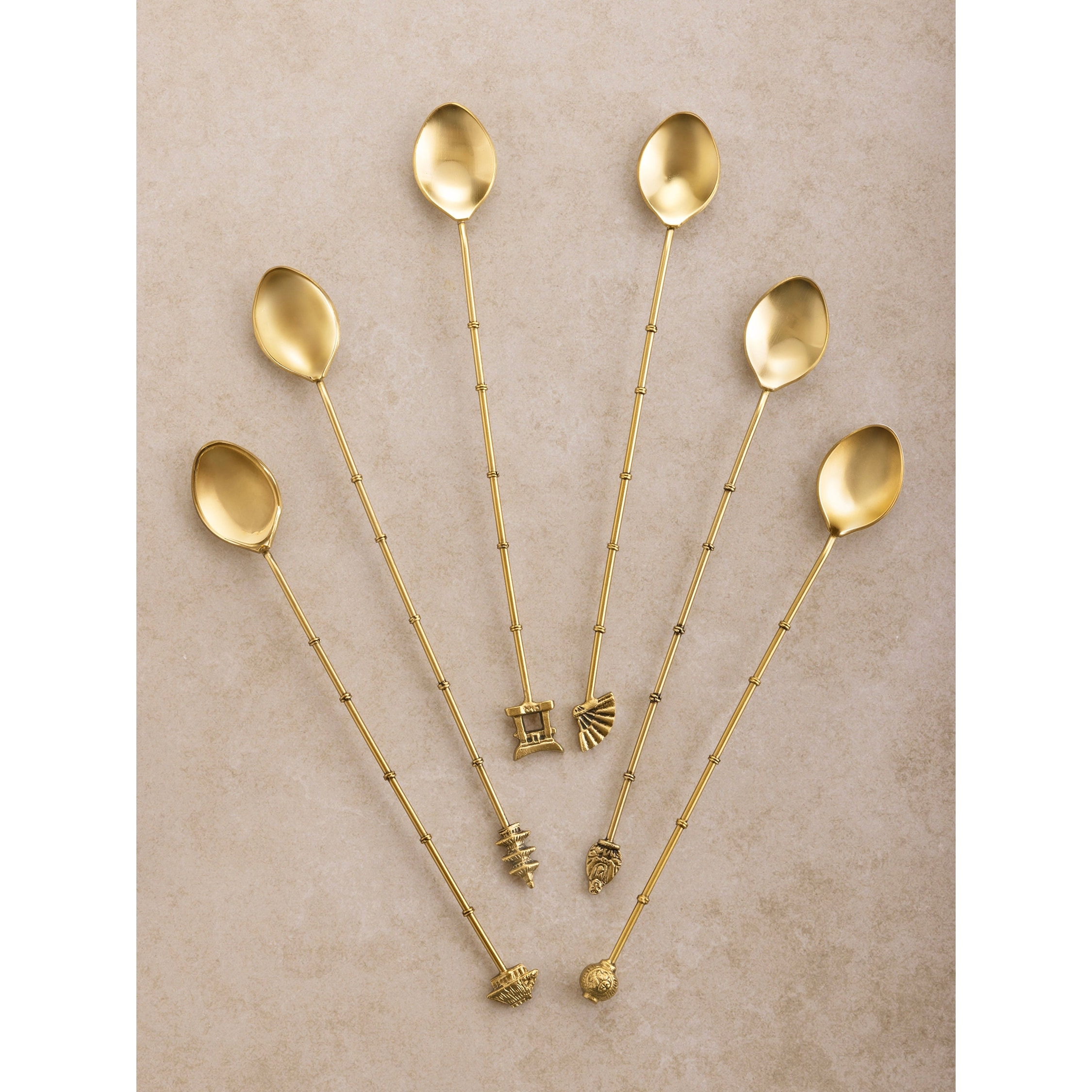 Magnolia Gold Cocktail Stirrers - Set of 6