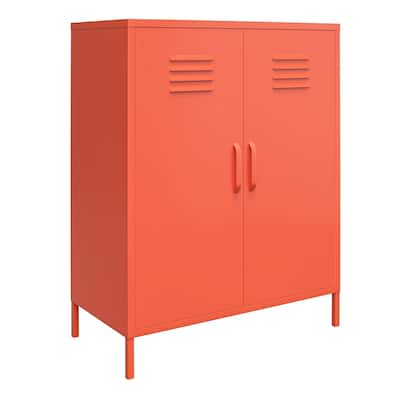 The Novogratz Cache 2 Door Metal Locker Accent Cabinet