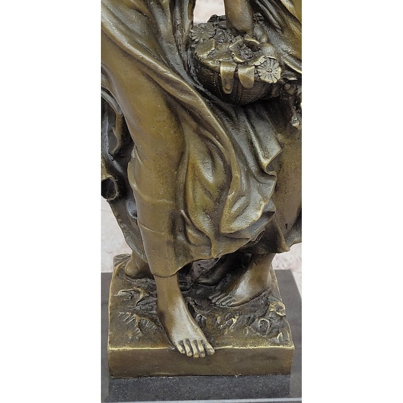 Sisters Embrace Hugging 2 Girls Bronze Statue Sculpture Figure 14 Inches X 5 Inches