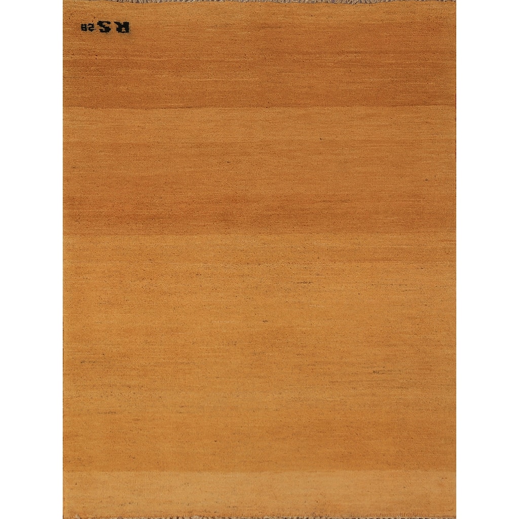 Gabbeh Oriental Rug Hand-Knotted Wool Carpet - 2'9" x 3'11"