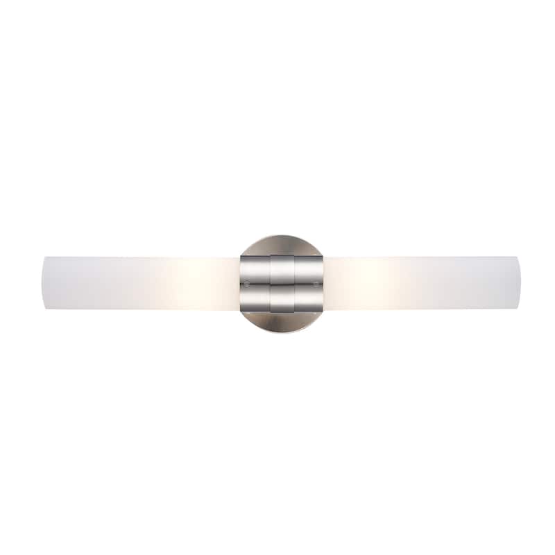 Trans Globe Lighting 2 Light 20" Bath Bar with Frosted Cylinder Shade