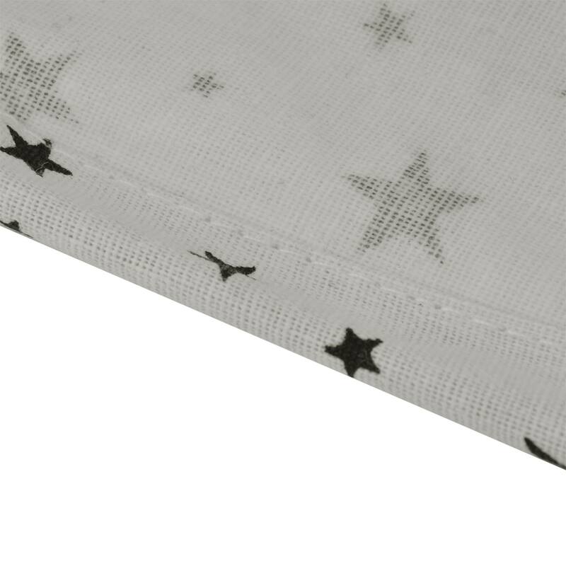 Household Desktop Fabric Star Pattern Makeup Sundries Storage Box Basket Closet - White, Black