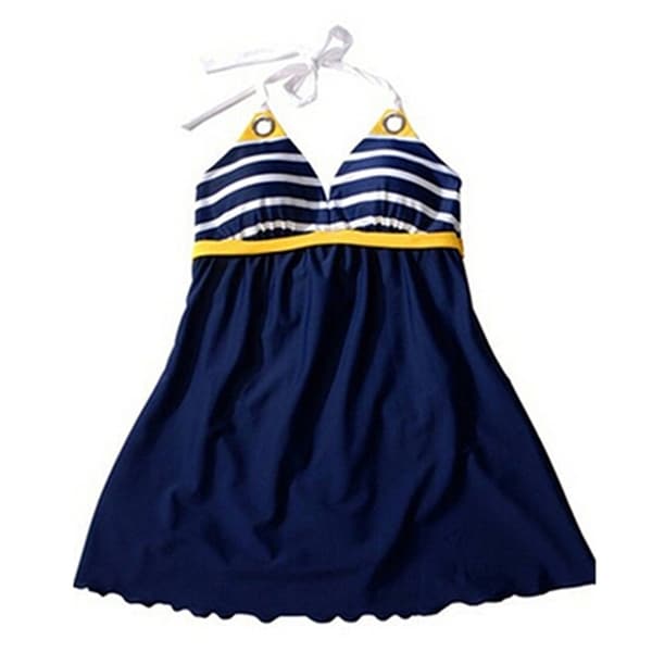 Women's Swimwear Ladies Sailor Style Skirt Beach Swimming Wear Swim Dress