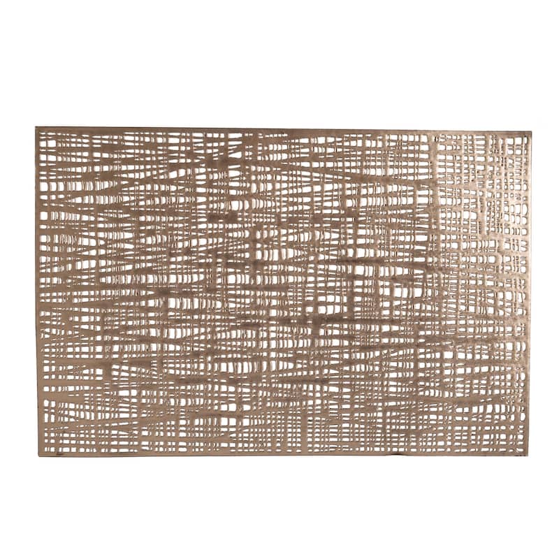 Home Details 4 Pack Barcelona Metallic Placemat - Gold - 17.7" x 11.8"